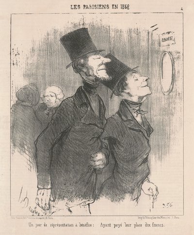 Un día de función benéfica de Honoré Daumier