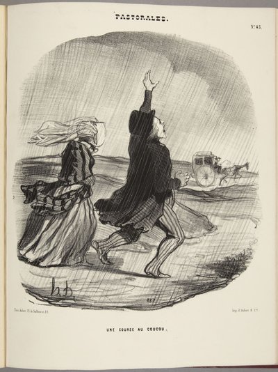 Una carrera del cuco de Honoré Daumier
