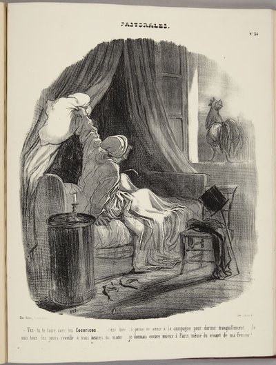 ¿Te vas a callar con tus quiquiriquís?... de Honoré Daumier