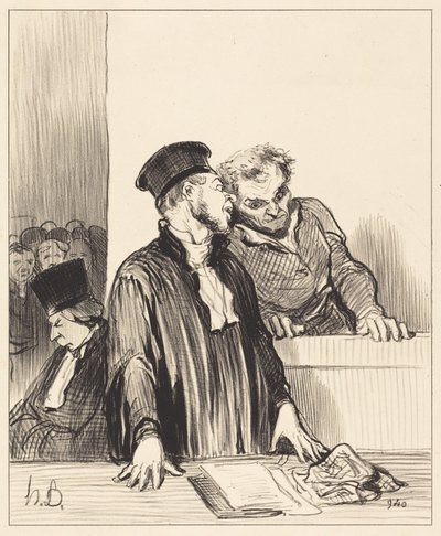 Ahí está la Fiscalía diciéndote cosas... desagradables... de Honoré Daumier