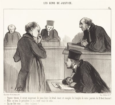 Veamos testigo, sería importante... de Honoré Daumier