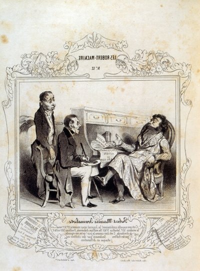 Ilustraciones sobre ideas y leyendas de Philipon bajo el título Les Cent y Robert Macaire de Honoré Daumier