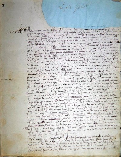 Primera página del manuscrito de 
