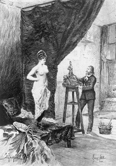 Ilustración de Georges Cain (1856-1919) para La prima Bette, novela de Honore de Balzac (1799-1850) de la colección en varios volúmenes titulada La comedia humana, publicada en 1900, París. de Honore de Balzac
