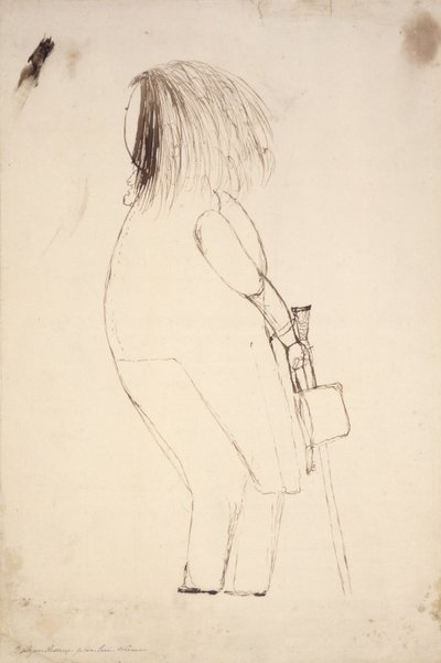 Autorretrato con sombrero y bastón de Honore de Balzac