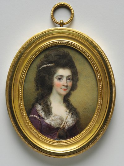 Retrato de una mujer, llamada Sra. Close, 1786 de Horace Hone