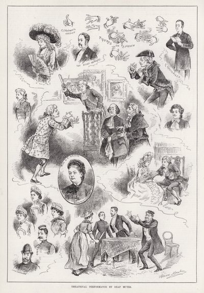 Representación teatral por sordomudos de Horace Morehen