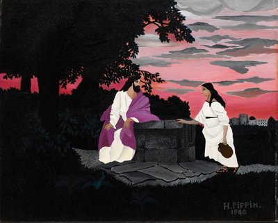 Cristo y la mujer de Samaria de Horace Pippin