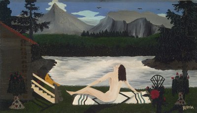 La dama del lago, c.1936-39 (óleo sobre lienzo) de Horace Pippin