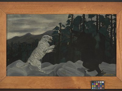 El tigre azul (óleo sobre tela) de Horace Pippin