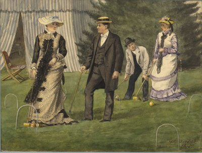 El juego de croquet, 1875 de Horace Robbin Burdick