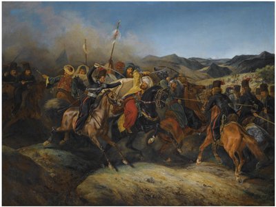 Una escena de la Guerra Ruso-Turca de Horace, Vernet