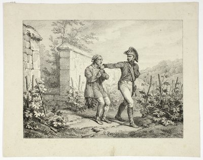 Arresto de un cazador furtivo de Emile Jean Horace Vernet