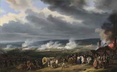 Batalla de Jemappes (Jemmapes) el 6 de noviembre de 1792 entre Austria y Francia (Victoria de los franceses, comandos del general Charles Francois Dumouriez (1739-1823). Pintura de Emile Jean Horace Vernet (1789-1863) de Emile Jean Horace Vernet