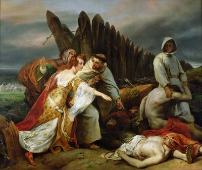 Edith encontrando el cuerpo de Harold de Emile Jean Horace Vernet