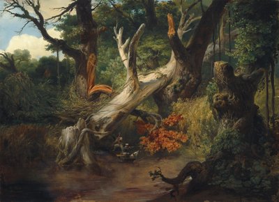 Caza en los pantanos pontinos de Emile Jean Horace Vernet