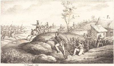 Emboscada de infantería contra los cosacos de Emile Jean Horace Vernet