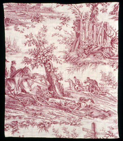 La Route de Jouy (El camino de Jouy) (Tela para amueblar) de Horace Vernet