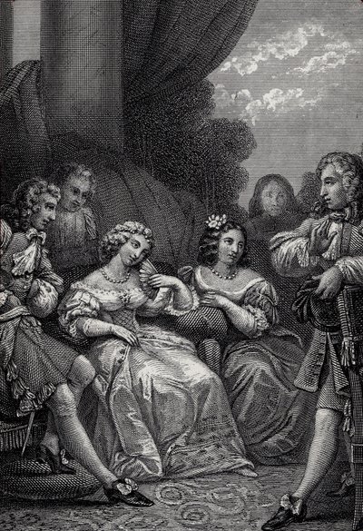 El Misántropo o el Atrabiliario enamorado - Grabado de “Obras” de Jean-Baptiste Poquelin dit Molière (Jean Baptiste Poquelin) de Emile Jean Horace Vernet