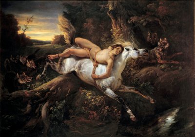 Mazeppa. Ilustración para el poema de Lord Byron o Victor Hugo de Emile Jean Horace Vernet