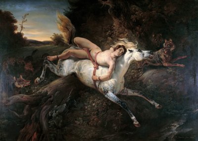 Mazeppa y los lobos, 1826 de Emile Jean Horace Vernet