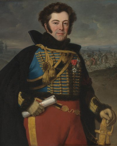 Retrato de Auguste-Frédéric Bonamour, marqués de Talhouët 1788-1842 de Emile Jean Horace Vernet