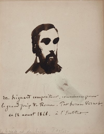 Retrato del compositor Aristide Hignard 1822-1898, 1848 de Emile Jean Horace Vernet