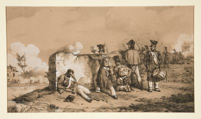 Soldados en escaramuzas de Emile Jean Horace Vernet