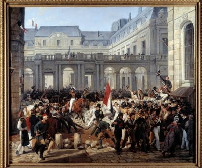 El Duque de Orleans dejó el Palacio Real para ir al Hotel de Ville (31 de julio) de Emile Jean Horace Vernet