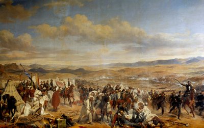 Victoria de Isly ganada por el Mariscal Bugeaud sobre las tropas marroquíes de sidi Mohamed abd el Rhaman, hijo del Sultán, el 14/08/1844 (detalle) de Emile Jean Horace Vernet