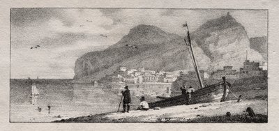 Vista de un puerto de Emile Jean Horace Vernet