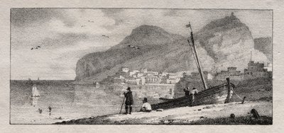 Vista de un puerto de Emile Jean Horace Vernet