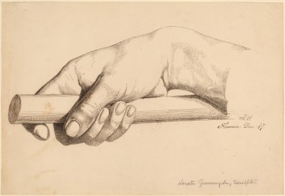 Mano derecha sosteniendo una varilla corta de Horatio Greenough
