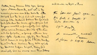 Carta de Lord Horatio Nelson a Lady Emma Hamilton, 19 de octubre de 1805 de Horatio Nelson