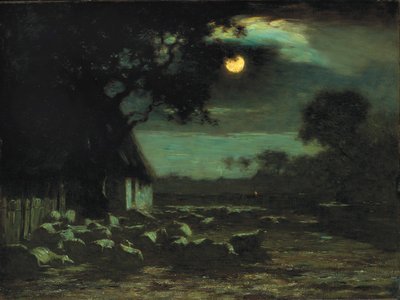 Corral de Ovejas, Luz de Luna, 1906 de Horatio Walker