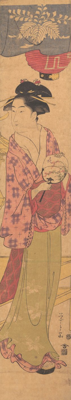 Una niña con un abanico de Hosoda Eishi