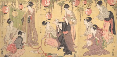 Una parodia de Yuranosuke en los barrios de placer, ca. 1797 de Hosoda Eishi
