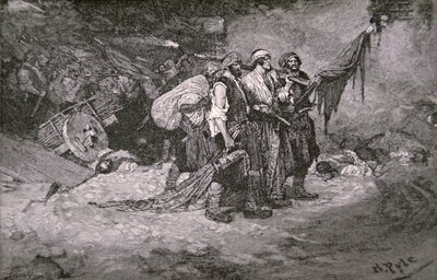 El saqueo de Panamá por los piratas de Henry Morgan de Howard (after) Pyle