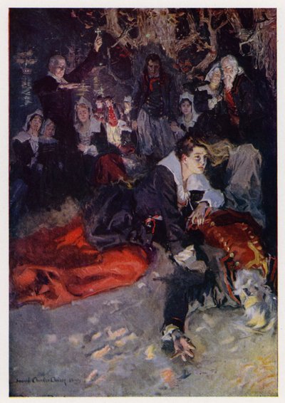 Ilustración para Evangeline, A Tale of Arcadie, de Henry Wadsworth Longfellow (litografía en color) de Howard Chandler (after) Christy