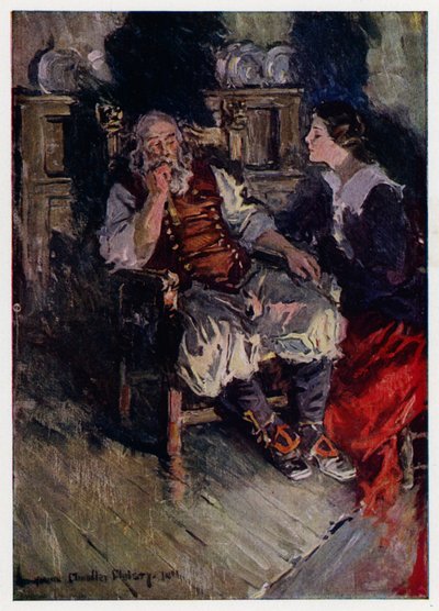 Ilustración para Evangeline, A Tale of Arcadie, de Henry Wadsworth Longfellow (litografía en color) de Howard Chandler (after) Christy