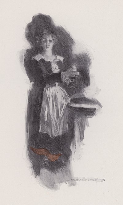 Ilustración de Evangeline, A Tale of Arcadie, de Henry Wadsworth Longfellow (litografía) de Howard Chandler (after) Christy