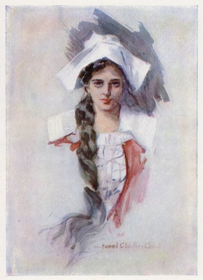 Ilustración de Evangeline, A Tale of Arcadie, de Henry Wadsworth Longfellow (litografía) de Howard Chandler (after) Christy