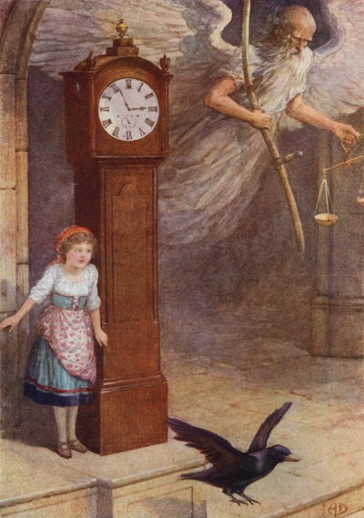 "El tiempo del padre se fue volando" de "El niño del arrayán" (litografía en color) de Howard Davie