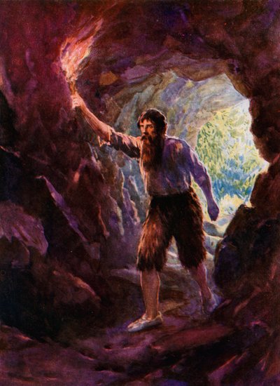 Ilustración para Robinson Crusoe de Howard Davie