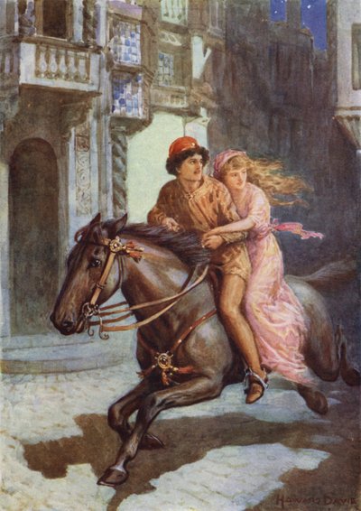 "Se marcharon rápidamente" de "Viola" (litografía en color) de Howard Davie