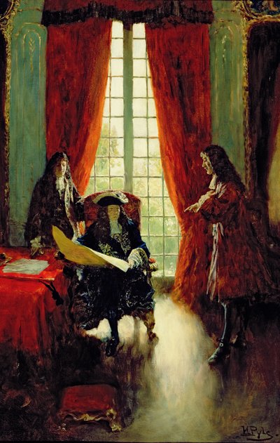 La Salle pide al Rey permiso para explorar el Mississippi, de "El Gran La Salle" de Henry Loomis Nelson (1846-1908), publicado en Harper