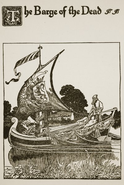 La barca de los muertos, ilustración de 