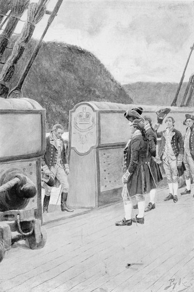 La fuga de Arnold en el bergantín británico 