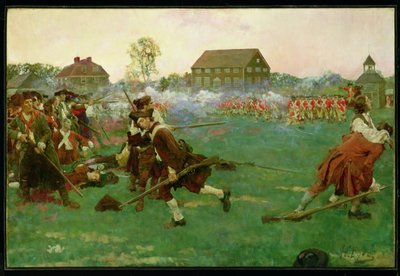 La lucha en Lexington Common, 19 de abril de Howard Pyle
