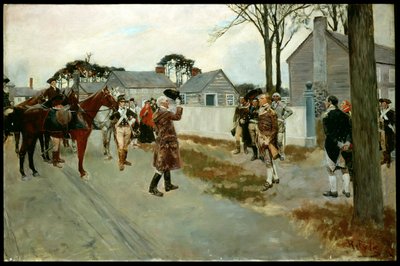 The Meeting of Greene and Gates at Charlotte, N.C., de "The Story of the Revolution" de Henry Cabot Lodge (1850-1924) (óleo sobre lienzo) de Howard Pyle